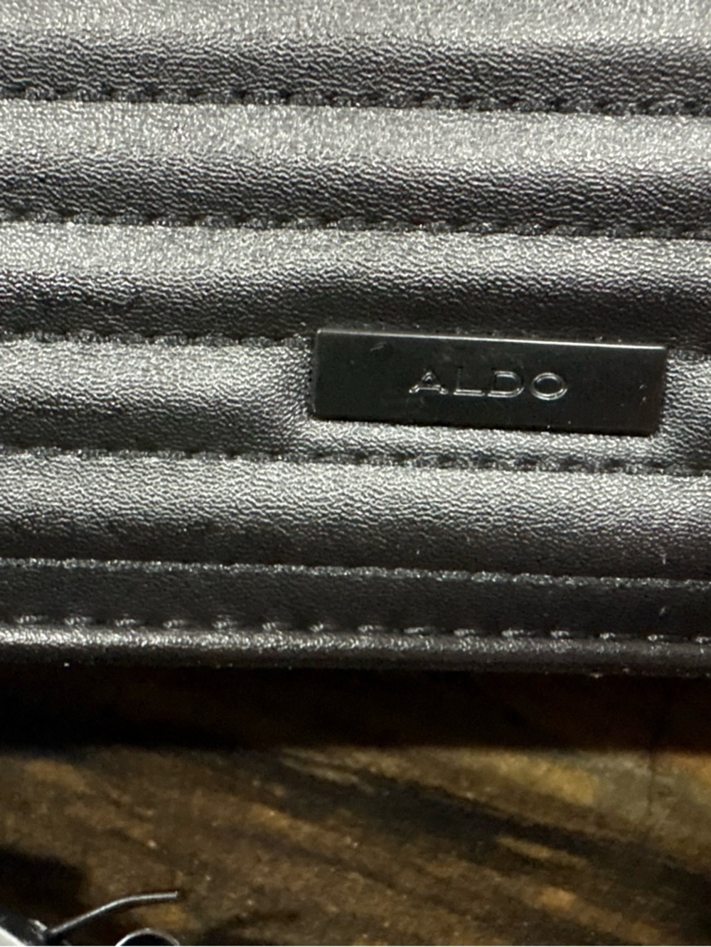Aldo Black Quilted Satchel with Chain-Detail Strap - Picture 5 of 9